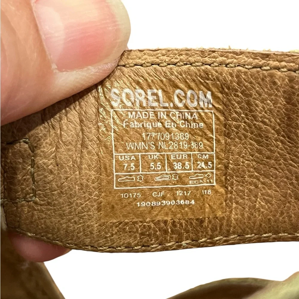 SOREL Olive Drab Joanie Lace‎ Wedge Sandal